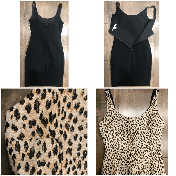 DVF Arianna Leopard Colorblock Sheath Dress SZ 8 - Picture 15 of 15